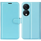 EIDERWOOD Honor X7b / 90 Smart Kunstskinn Flip Deksel m. Kortholder & Ståfunksjon - Blå