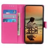 EIDERWOOD Motorola Moto E14 4G / G04 4G / G04s 4G / G24 4G Litchi Tekstur Stående Telefondeksel -- Pink
