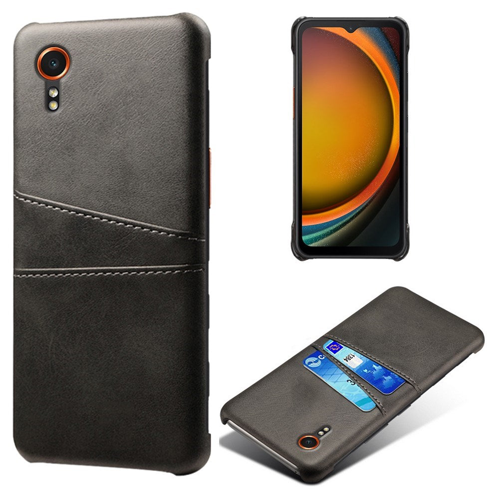 EIDERWOOD Samsung Galaxy Xcover 7 Kunstskinn Deksel med Innebygd Kortholder - Svart