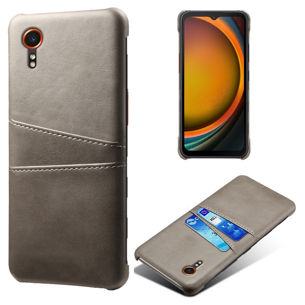 EIDERWOOD Samsung Galaxy Xcover 7 Kunstskinn Deksel med Innebygd Kortholder - Grå