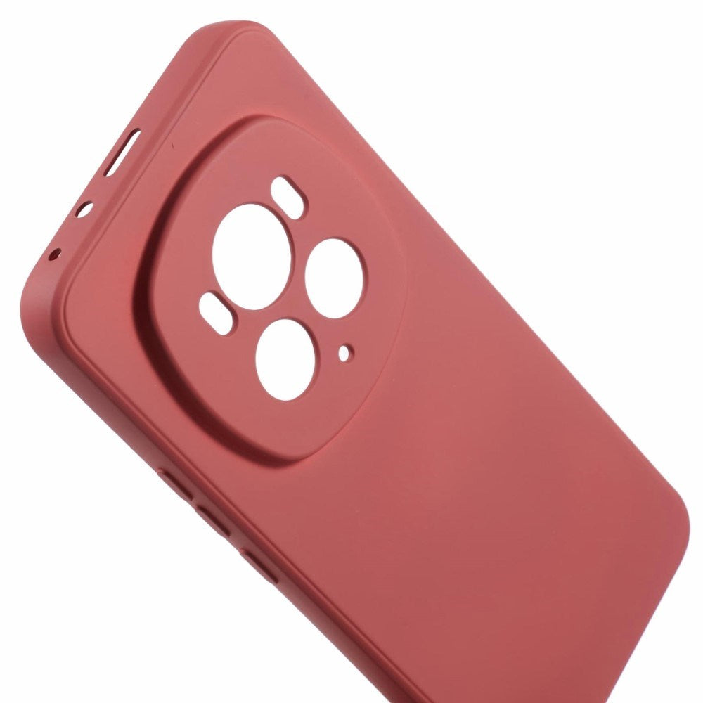 EIDERWOOD Honor Magic6 Pro 5G Deksel – Fleksibelt Plast Deksel med Fiberfôr og Presis Kamerautskjæring - Mørk rød