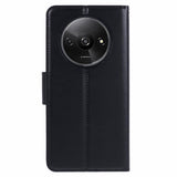 Xiaomi Redmi A3 Kunstskinn Flip Deksel med Lommebok & Stativfunksjon - Svart