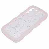 EIDERWOOD Samsung Galaxy S22+ (Plus) Fleksibelt Plast Wavy Deksel med Glitter - Gjennomsiktig / Rosa