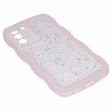 EIDERWOOD Samsung Galaxy S22+ (Plus) Fleksibelt Plast Wavy Deksel med Glitter - Gjennomsiktig / Rosa