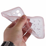 EIDERWOOD Samsung Galaxy S22+ (Plus) Fleksibelt Plast Wavy Deksel med Glitter - Gjennomsiktig / Rosa