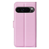 EIDERWOOD Google Pixel 9 Pro XL Litchi Skinn Flip Deksel m. Lommebok - Rosa