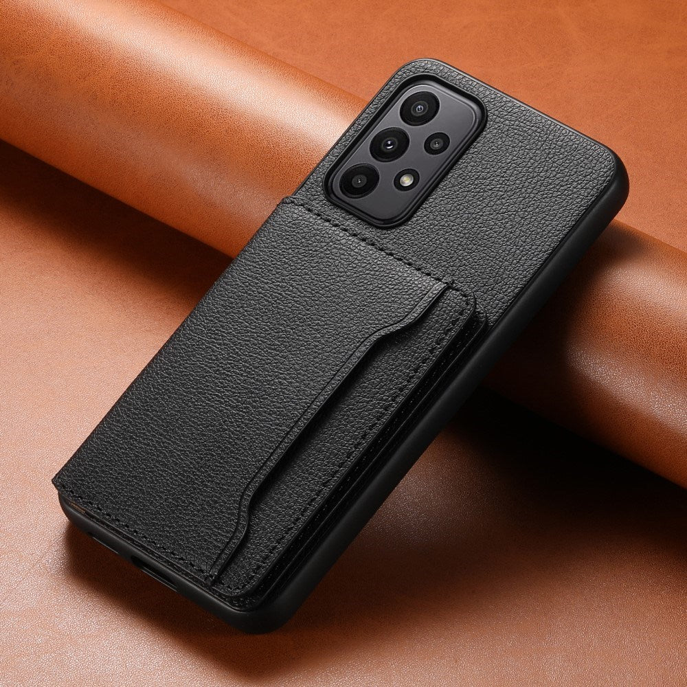 EIDERWOOD Samsung Galaxy A23 / A23 (5G) Hybrid Deksel i Kunstskinn med Kortholder - Svart