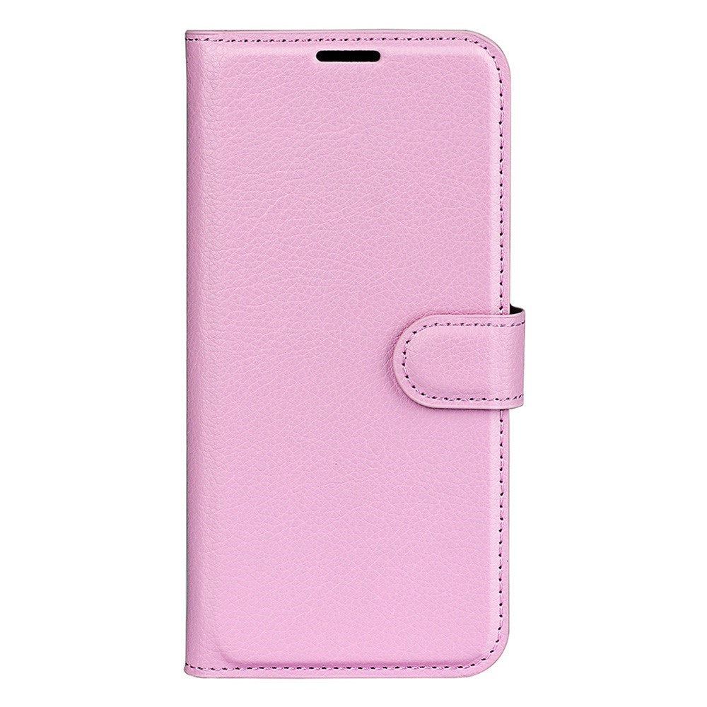 EIDERWOOD Asus Zenfone 11 Ultra PU Litchi Skinn Flip Deksel med Lommebok og Stativfunksjon - Rosa