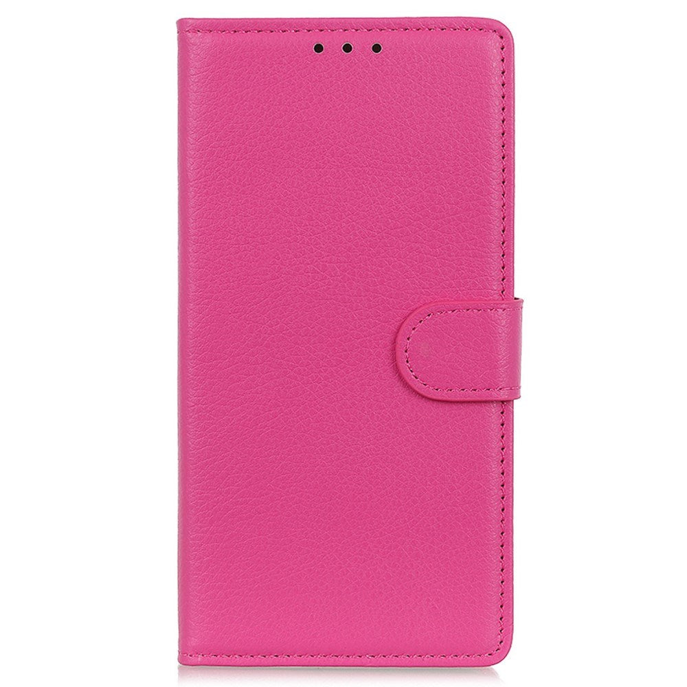 EIDERWOOD Google Pixel 10 / 10 Pro / 9 / 9 Pro Litchi Kunstskinn Deksel m. Veske - Rosa