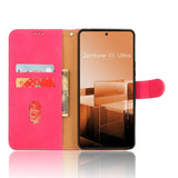 EIDERWOOD Asus Zenfone 11 Ultra Skinn Flip Deksel med Lommebok og Stativfunksjon - Pink