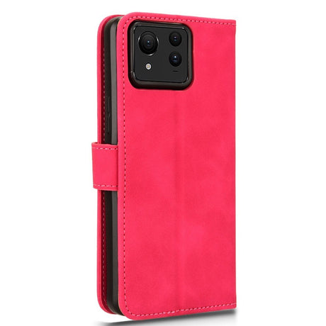 EIDERWOOD Asus Zenfone 11 Ultra Skinn Flip Deksel med Lommebok og Stativfunksjon - Pink