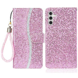 EIDERWOOD Samsung Galaxy S24 / S25 Glimmer Flip Deksel med Kortholder og Stativfunksjon - Rosa