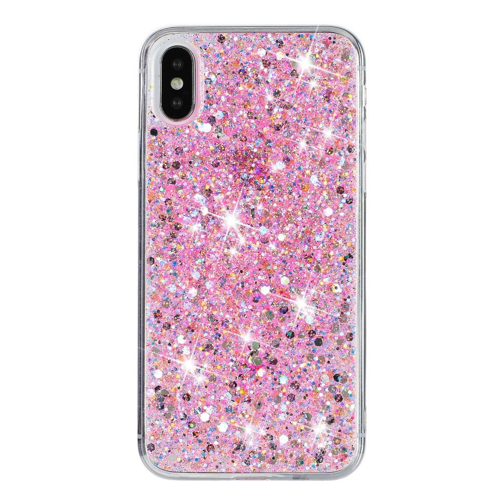 EIDERWOOD iPhone X / XS Glitter Deksel - Rosa