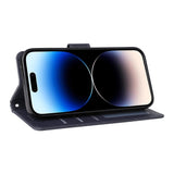 EIDERWOOD iPhone 14 Pro Max Kunstskinn Flip Deksel m. Stropp - Blå