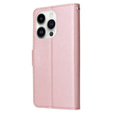 EIDERWOOD iPhone 14 Pro Max Kunstskinn Flip Deksel m. Stropp - Rose Gold