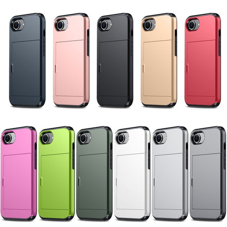 EIDERWOOD iPhone 16e Multifunksjonelt Bakdeksel med Kortholder - Mørkegrønn