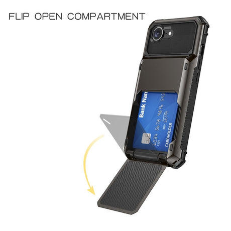 EIDERWOOD iPhone 16e Håndverker Deksel med Kortholder - Blå