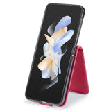 EIDERWOOD Samsung Galaxy Z Flip7 FE / Flip6 Kunstskinn Flip Deksel m. Kortholder & Ståfunksjon - Rosa