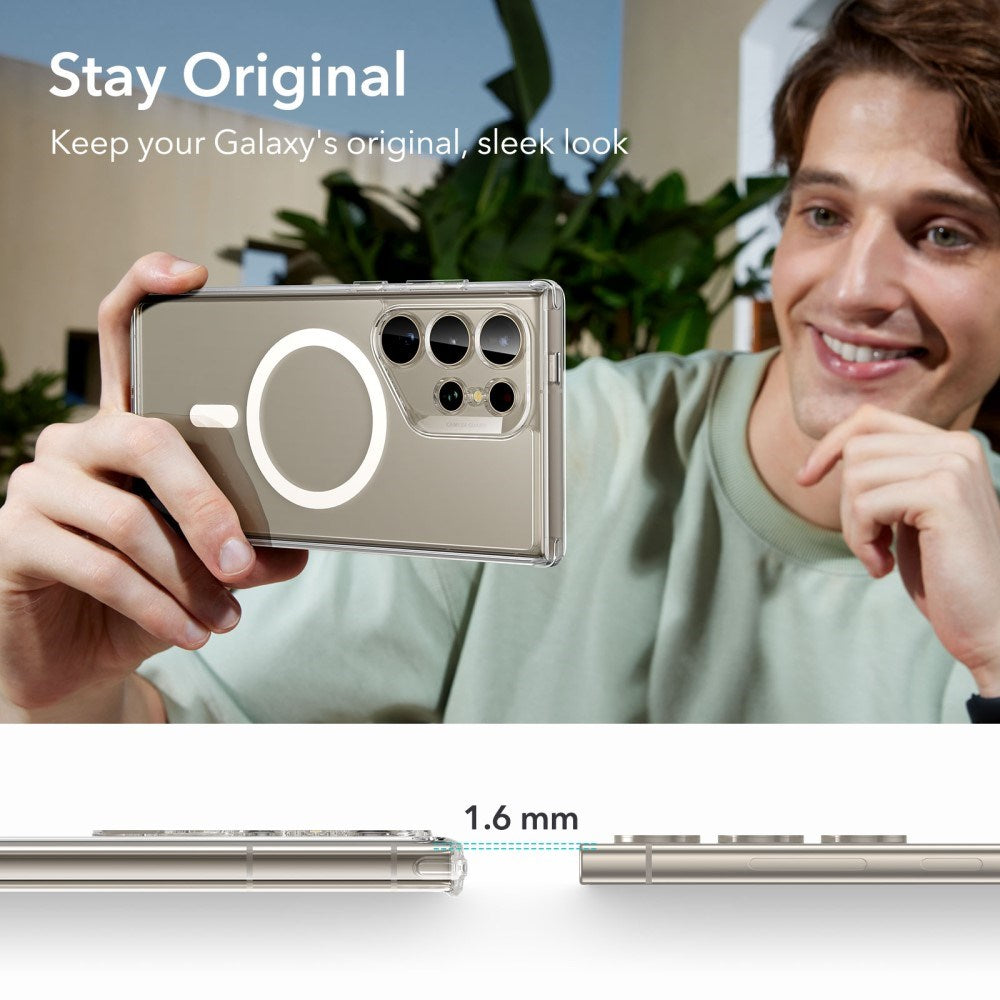 Samsung Galaxy S24 Ultra ESR Classic Hybrid Halolock Deksel - MagSafe-kompatibelt - Gjennomsiktig