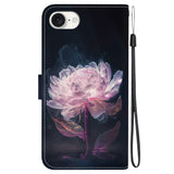 EIDERWOOD iPhone 16e Kunstskinn Deksel med Lommebok og Stropp - Lilla Peon