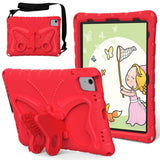 EIDERWOOD iPad Air 11" (2024) Butterfly Kickstand Barnedeksel - Rød