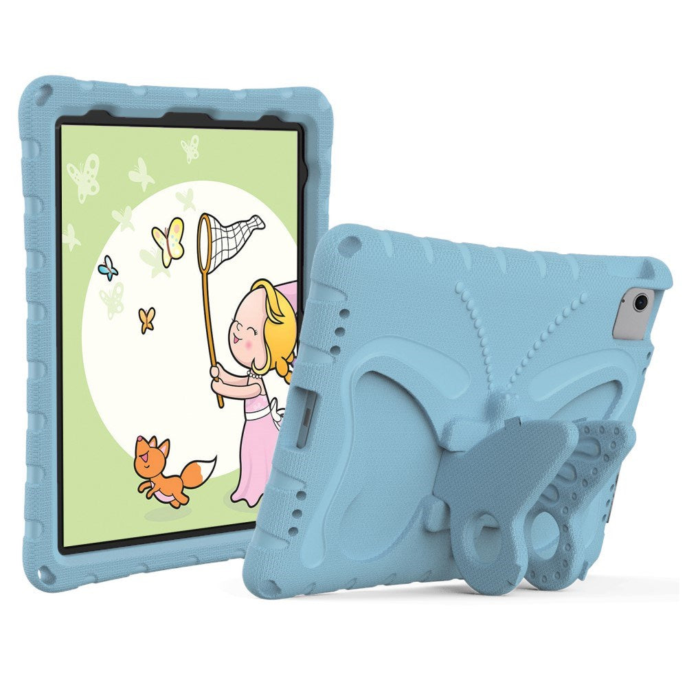 EIDERWOOD iPad Air 11" (2024) Butterfly Kickstand Barnedeksel - Lyse Blå