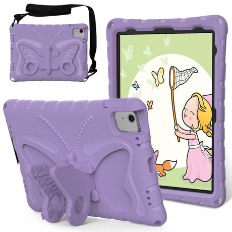 EIDERWOOD iPad Air 11" (2024) Butterfly Kickstand Barnedeksel - Lilla