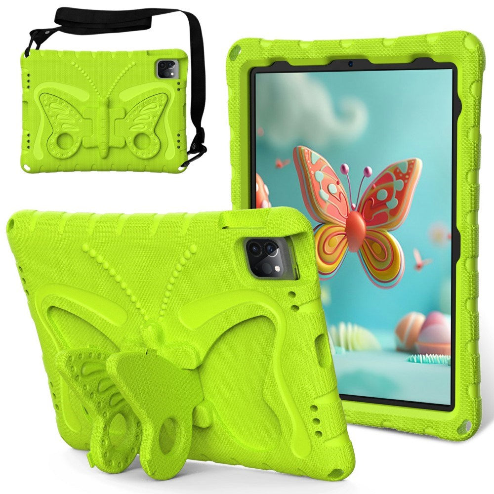 EIDERWOOD iPad Air / Pro 13" (2024) / Pro 12.9" (2022-2018) Butterfly Kickstand Barnedeksel - Grønn