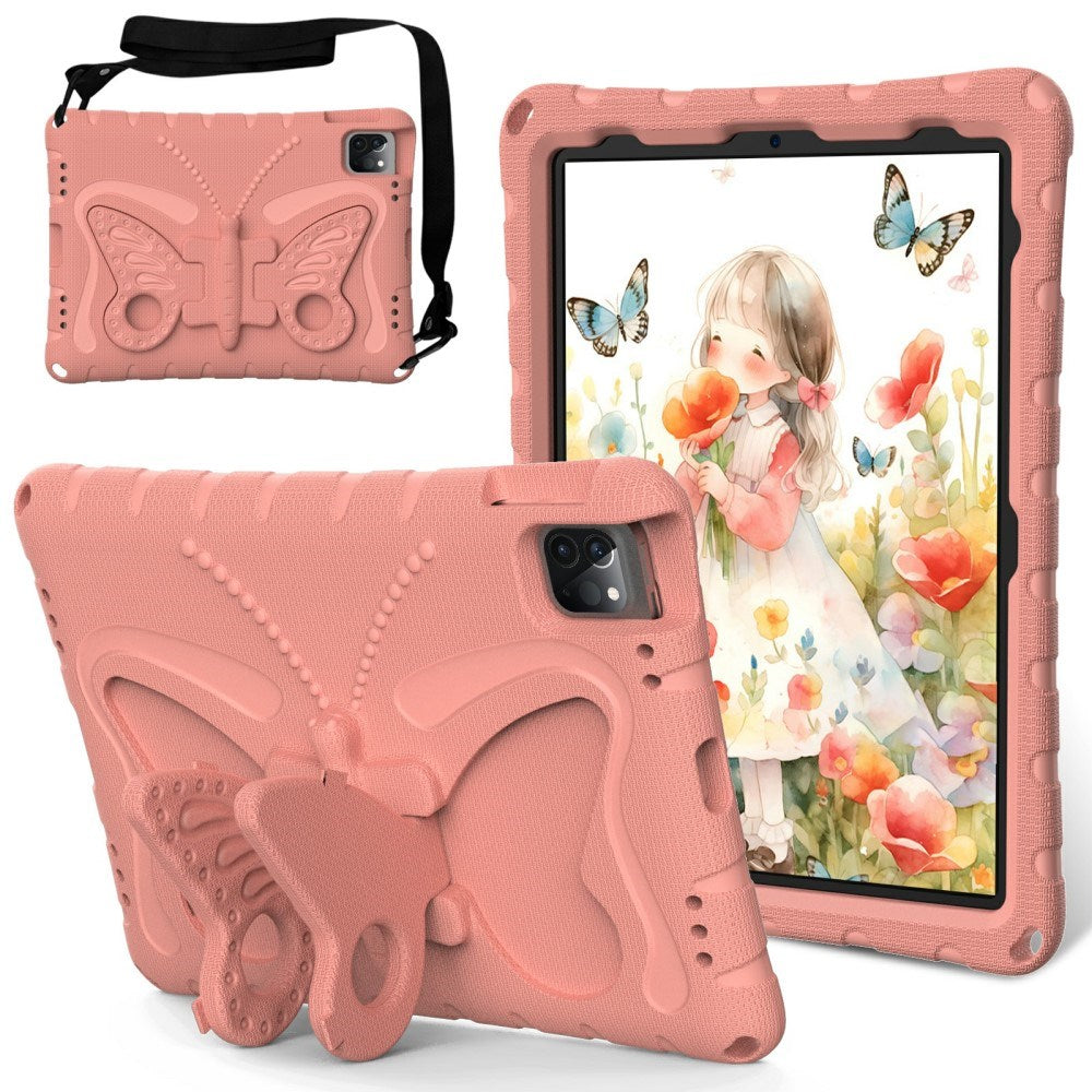 EIDERWOOD iPad Air / Pro 13" (2024) / Pro 12.9" (2022-2018) Butterfly Kickstand Barnedeksel - Korall