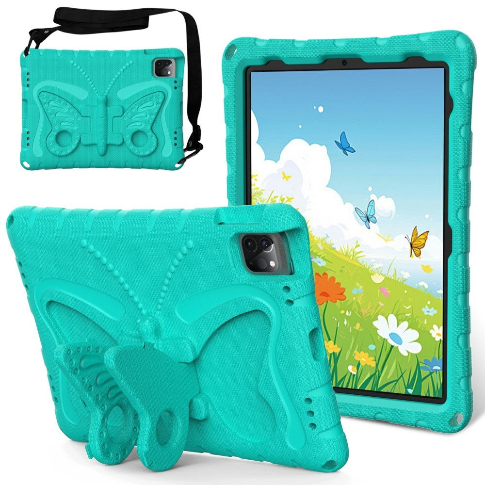 EIDERWOOD iPad Air / Pro 13" (2024) / Pro 12.9" (2022-2018) Butterfly Kickstand Barnedeksel - Mintgrønn