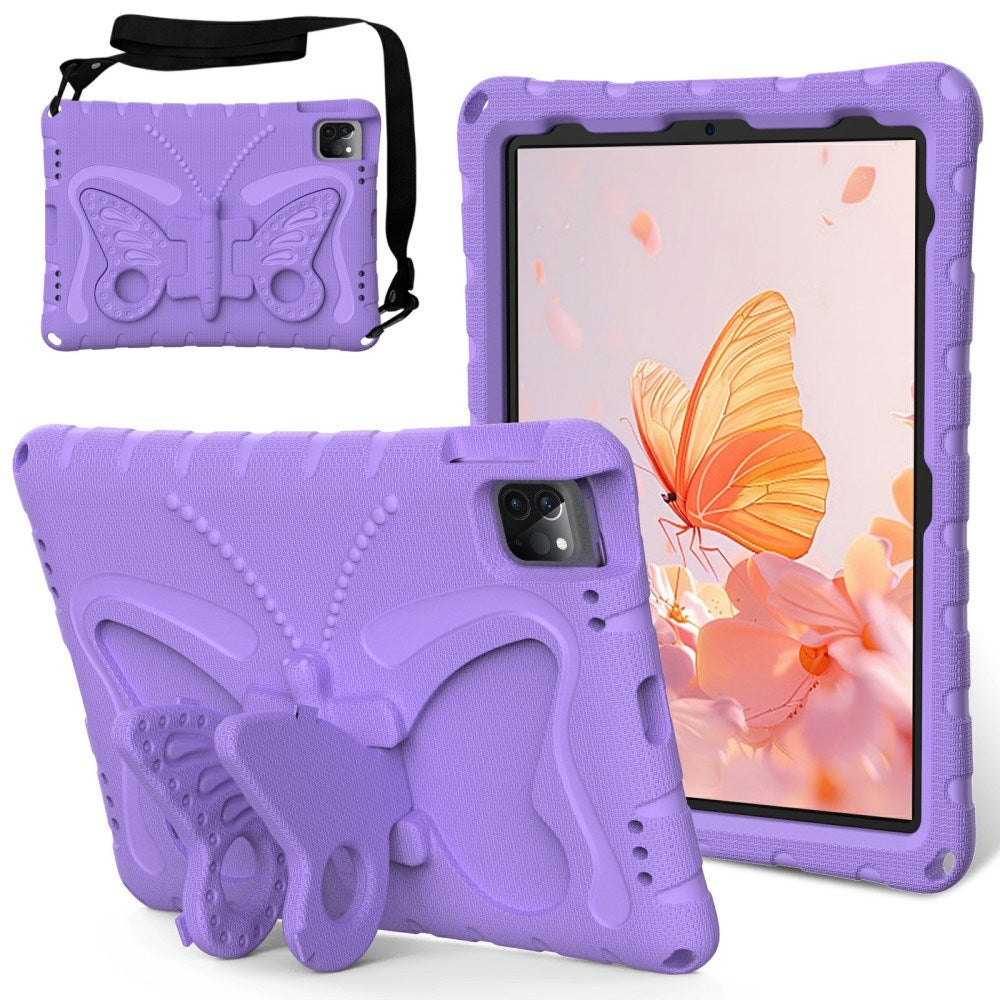 EIDERWOOD iPad Air / Pro 13" (2024) / Pro 12.9" (2022-2018) Butterfly Kickstand Barnedeksel - Lilla