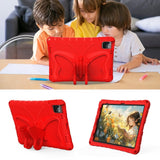 EIDERWOOD iPad Air / Pro 13" (2024) / Pro 12.9" (2022-2018) Butterfly Kickstand Barnedeksel - Rød