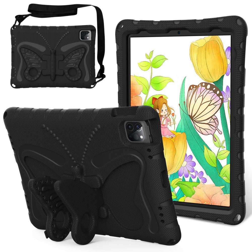 EIDERWOOD iPad Air / Pro 13" (2024) / Pro 12.9" (2022-2018) Butterfly Kickstand Barnedeksel - Svart