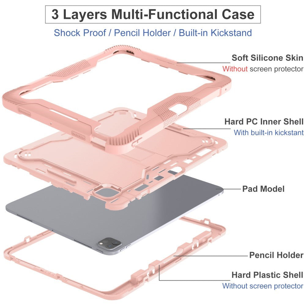 EIDERWOOD iPad Pro 13" (2024) Håndverker Deksel m. Stativ - Pink