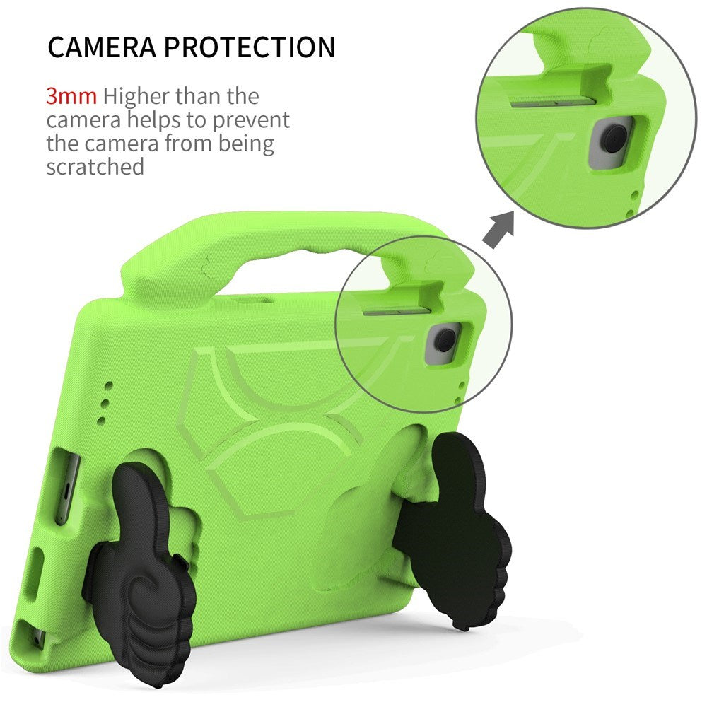 Samsung Galaxy Tab A11+ (Plus) / A9+ (Plus) EIDERWOOD Barn Deksel - Thumb Stativfunksjon Deksel - Grønn