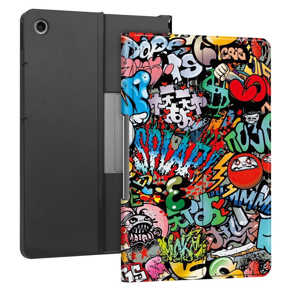 EIDERWOOD Lenovo Tab Plus 11.5" Kunstskinn Deksel med Mønster - Graffiti