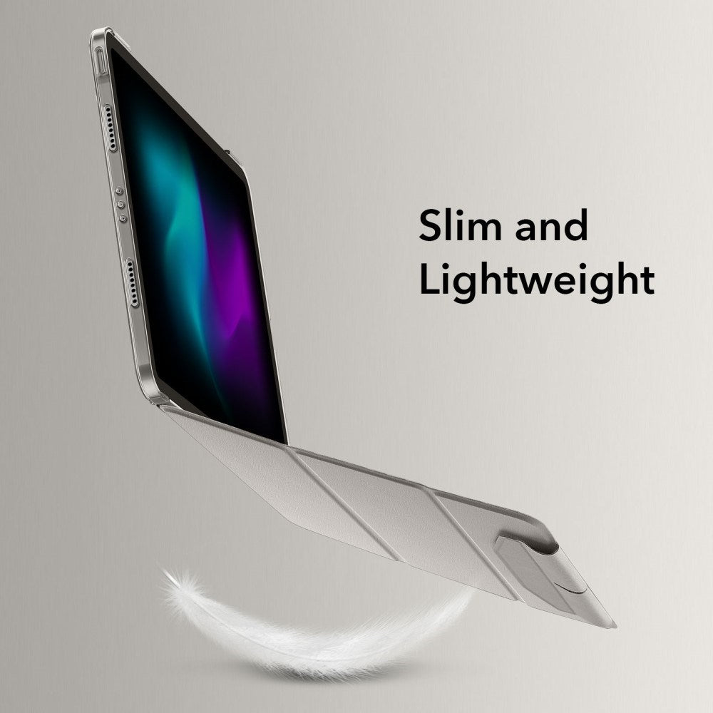 iPad Pro 13" (2024) ESR Tri-Fold Flip Deksel med Apple Pencil Holder - Grå