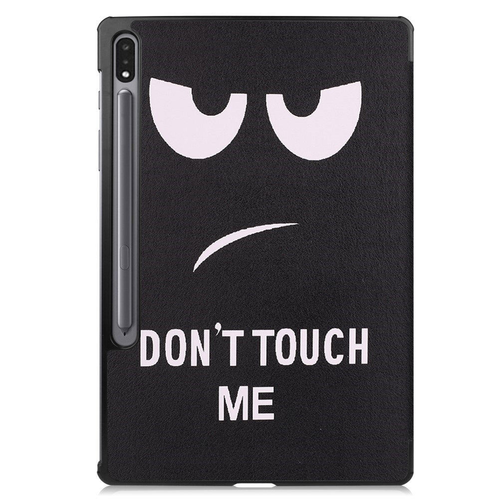 EIDERWOOD Samsung Galaxy Tab S10 Plus Kunstskinn Deksel m. Mønster - "Don't Touch Me"