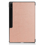 EIDERWOOD Samsung Galaxy Tab S10 Ultra Tri-Fold Kunstskinn Deksel m. Stativfunksjon - Rose Gull