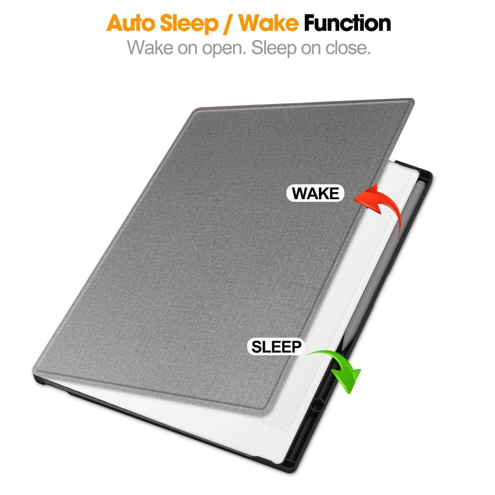 EIDERWOOD ReMarkable Paper Pro Kunstskinn Plast Deksel m. Penne Holder - Grå