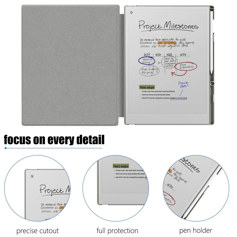 ReMarkable Paper Pro EIDERWOOD Kunstskinn Deksel – Lysegrå
