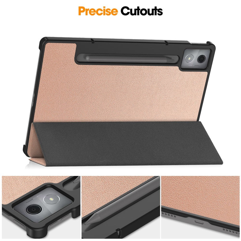 EIDERWOOD Lenovo IdeaTab Pro Kunstskinn Flip Deksel m. Stativfunksjon & Pencil Holder - Rose Gold
