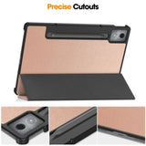 EIDERWOOD Lenovo IdeaTab Pro Kunstskinn Flip Deksel m. Stativfunksjon & Pencil Holder - Rose Gold