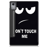 EIDERWOOD Lenovo IdeaTab Pro Tri-Fold Kunstskinn Flip Deksel m. Mønster - Don't Touch Me