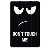 EIDERWOOD Lenovo IdeaTab Pro Tri-Fold Kunstskinn Flip Deksel m. Mønster - Don't Touch Me