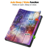EIDERWOOD Lenovo IdeaTab Pro Tri-Fold Kunstskinn Flip Deksel m. Mønster - Galakse