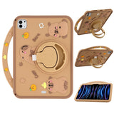 iPad Air 11" (2026 / 2025/ 2024) / Pro 11" (2025 / 2024 / 2022 / 2021 / 2020 / 2018) / Air (2022 / 2020) EIDERWOOD Silikon Deksel m. Roterende Kickstand - Capybara