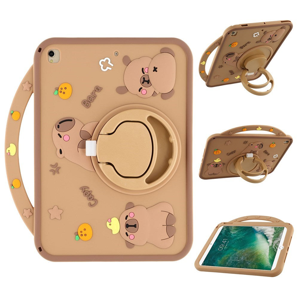 iPad 10.2" (2021 / 2020 / 2019) / iPad Air (2019) EIDERWOOD Silikon Deksel m. Roterende Kickstand - Capybara