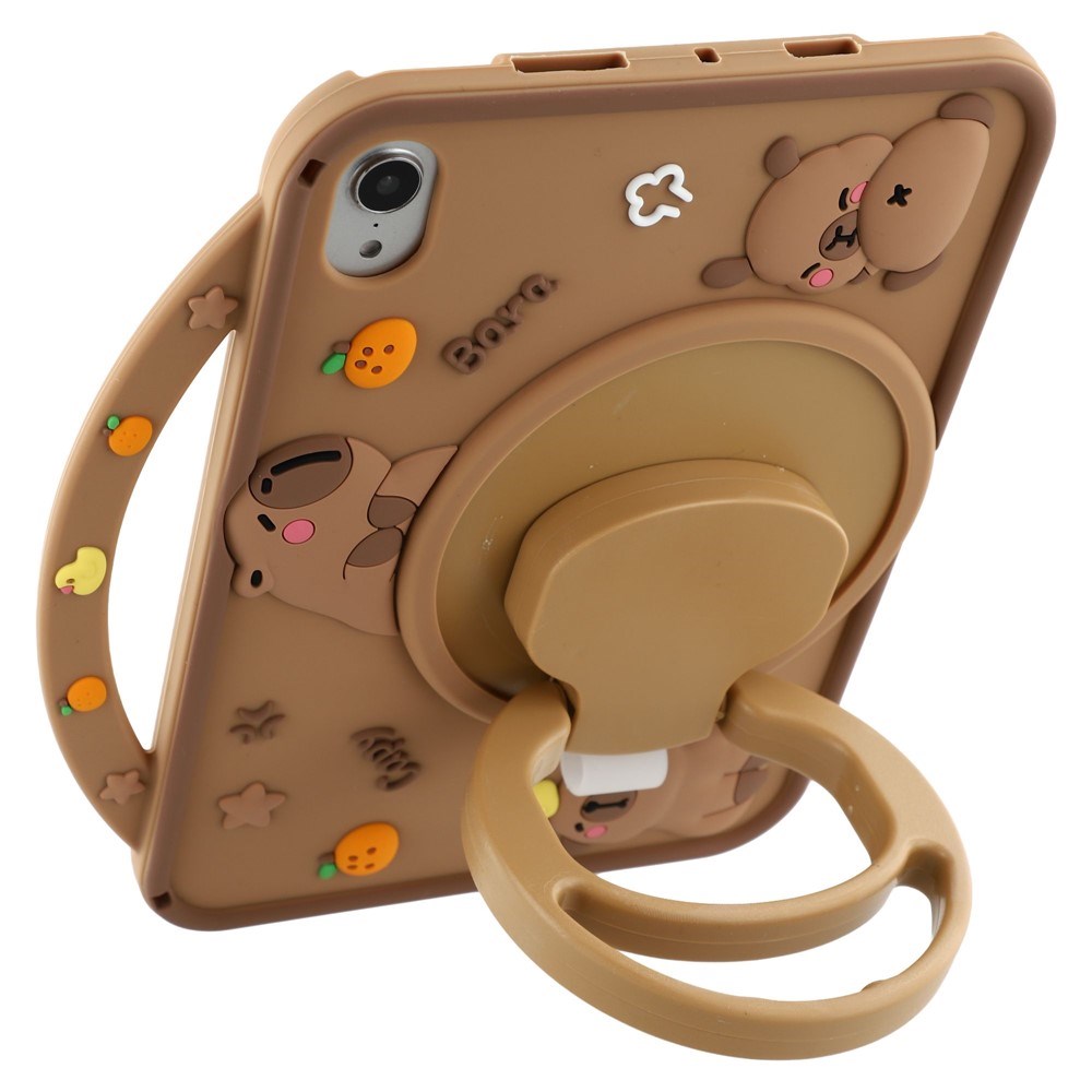 iPad Mini (2024 / 2021) EIDERWOOD Silikon Deksel m. Roterende Kickstand - Capybara
