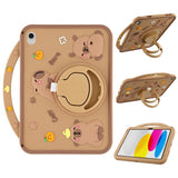 iPad 11" (2025) / 10.9" (2022) EIDERWOOD Silikon Deksel m. Roterende Kickstand - Capybara
